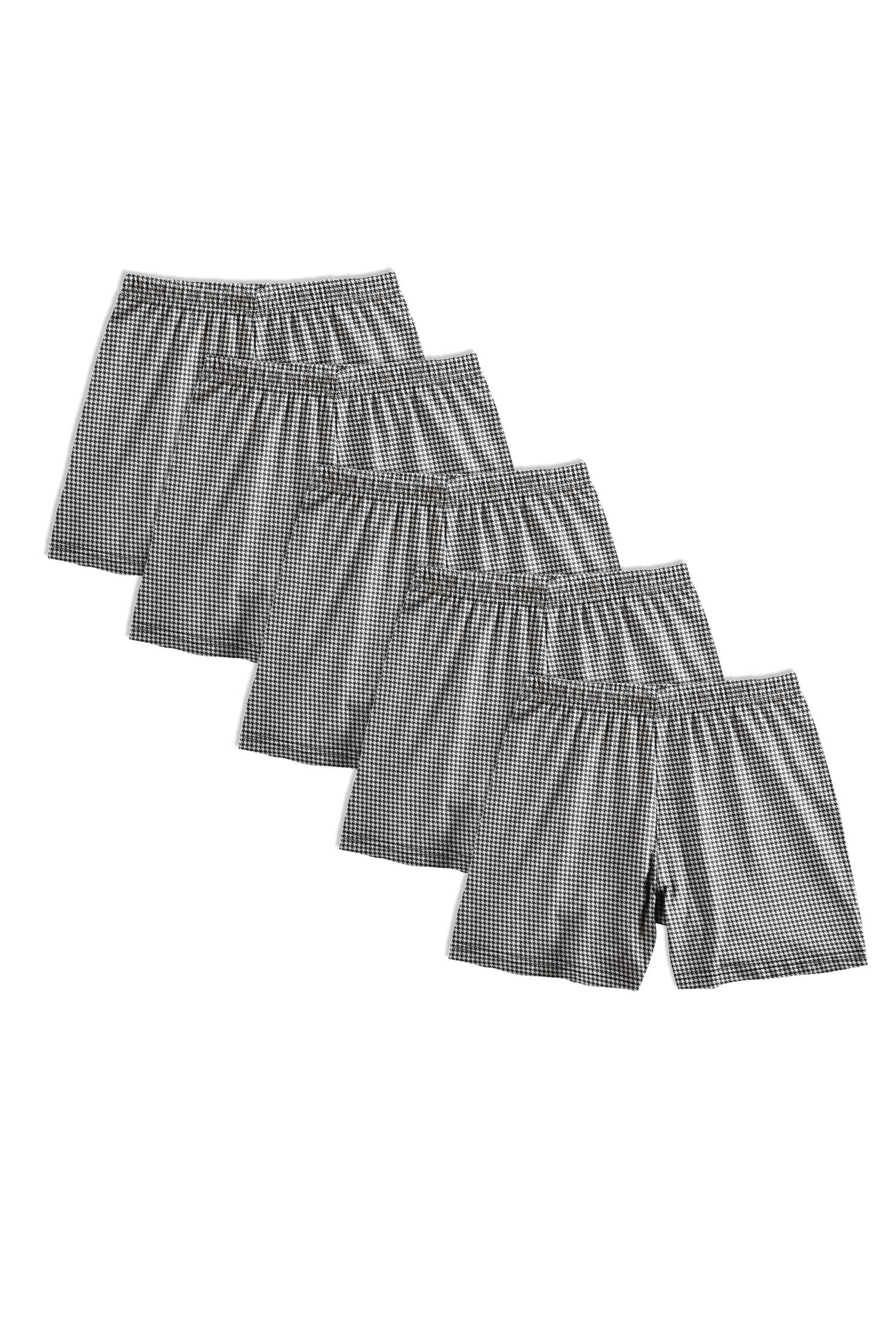 Polo Republica Men's Houndstooth Boxer Shorts - Pack Of 5 Men's Underwear Polo Republica 